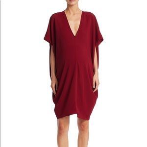 Hatch Burgundy Slouch Kimono Shift Dress Size P
